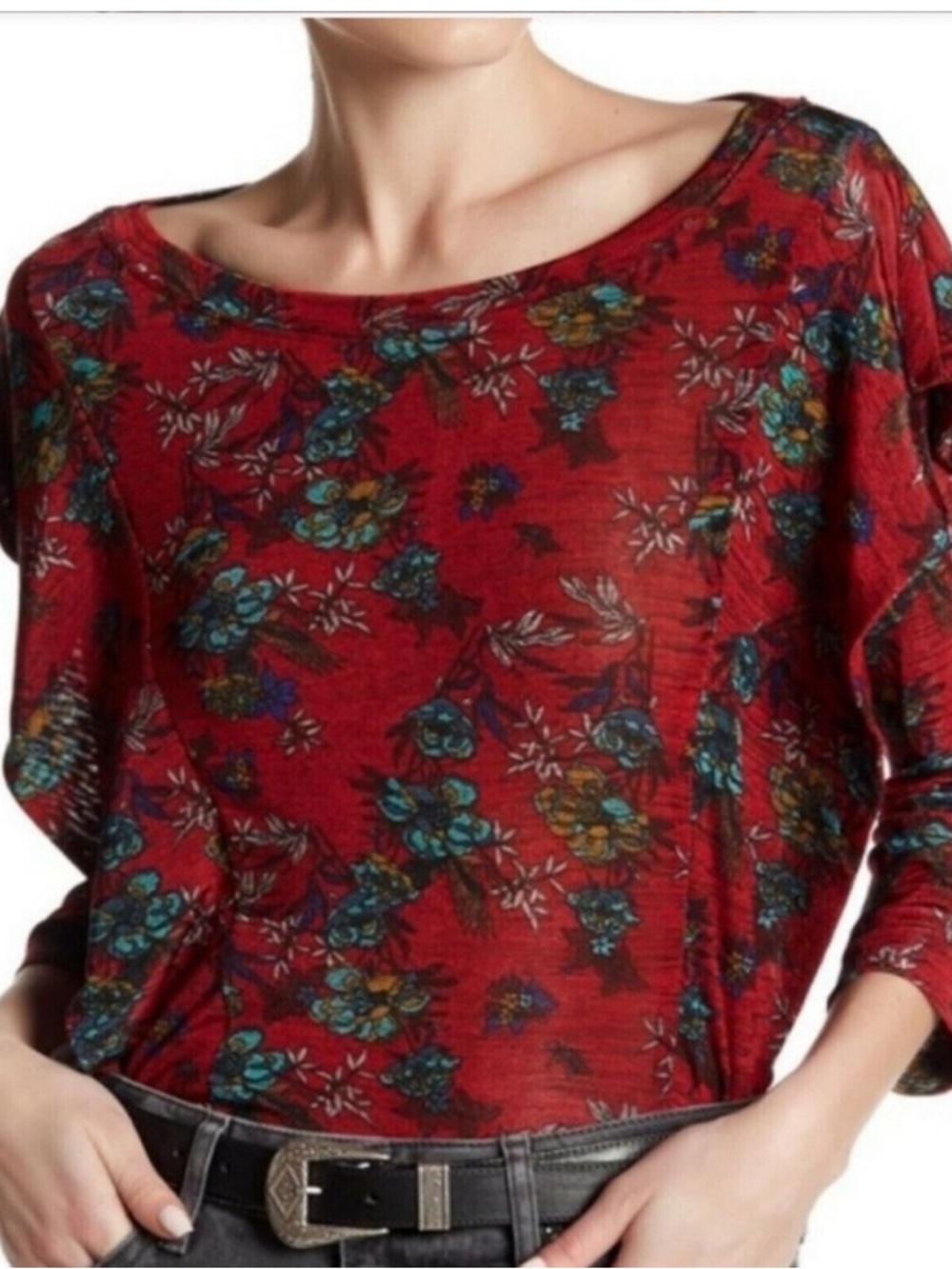 Free People XS Dock Street blouse PTP 20”
